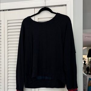 Sundry Gray and Blue Knit Top